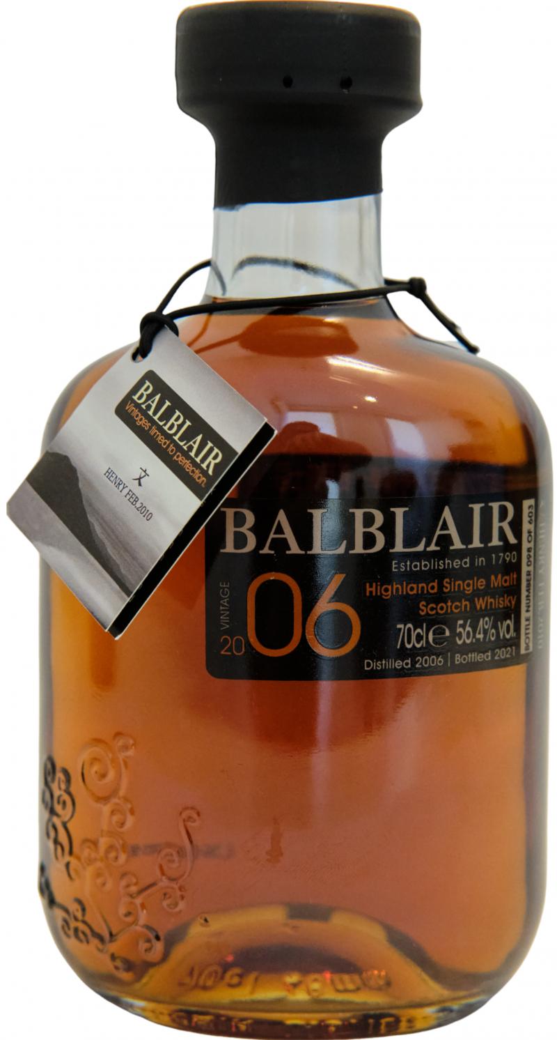 Balblair 2006 Spanish oak ex-sherry butt #79 Wen Henry Feb.2010 56.4% 700ml