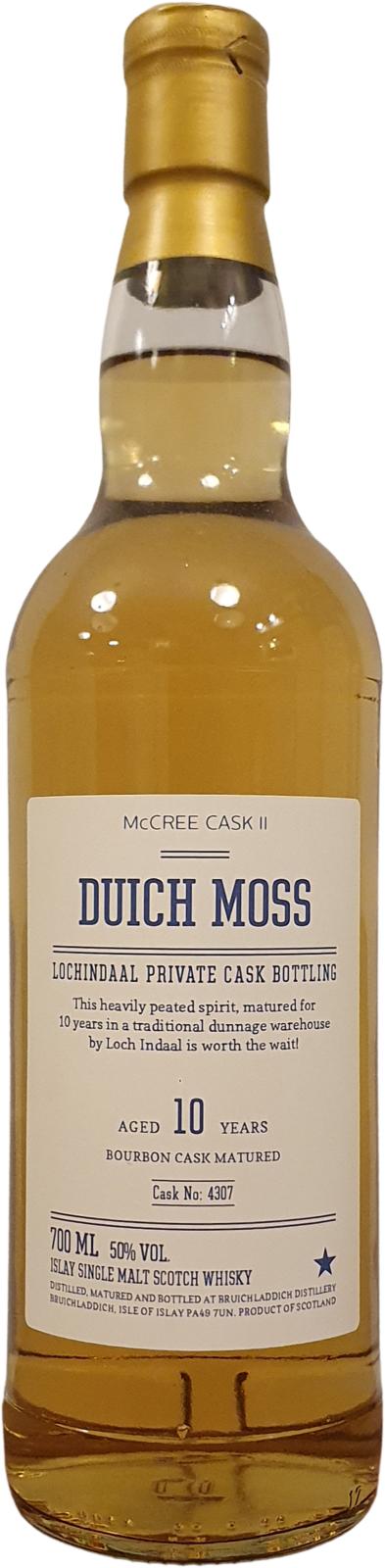 Lochindaal 10yo Private Cask Bottling Duich Moss Bourbon #4307 50% 700ml