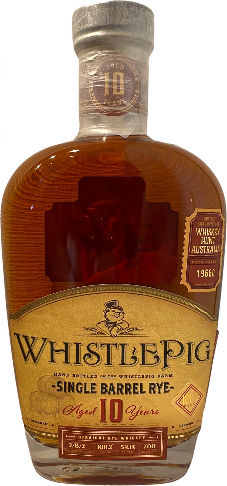 WhistlePig 2003 #19660 Whiskey Hunt Australia 54.1% 700ml