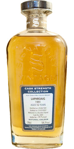 Laphroaig 1991 SV Cask Strength Collection Bourbon barrel #6991 54.1% 700ml