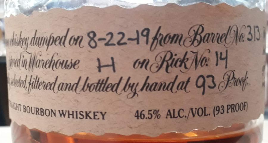 Blanton's The Original Single Barrel Bourbon Whisky #4 Charred American White Oak Barrel 313 46.5% 700ml