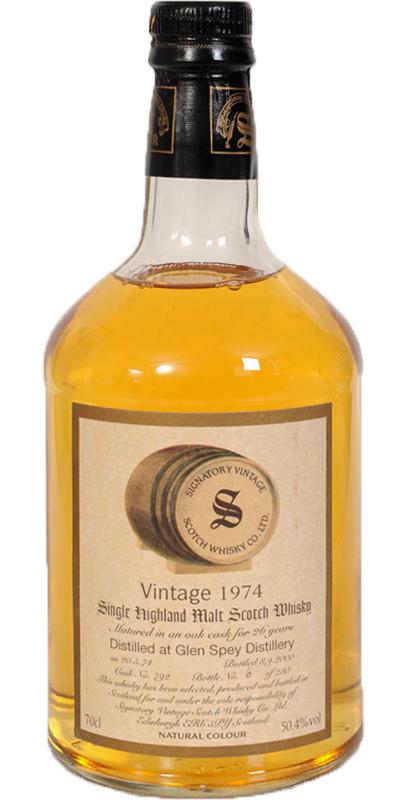 Glen Spey 1974 SV Vintage Collection Dumpy Oak Casks #792 50.4% 700ml
