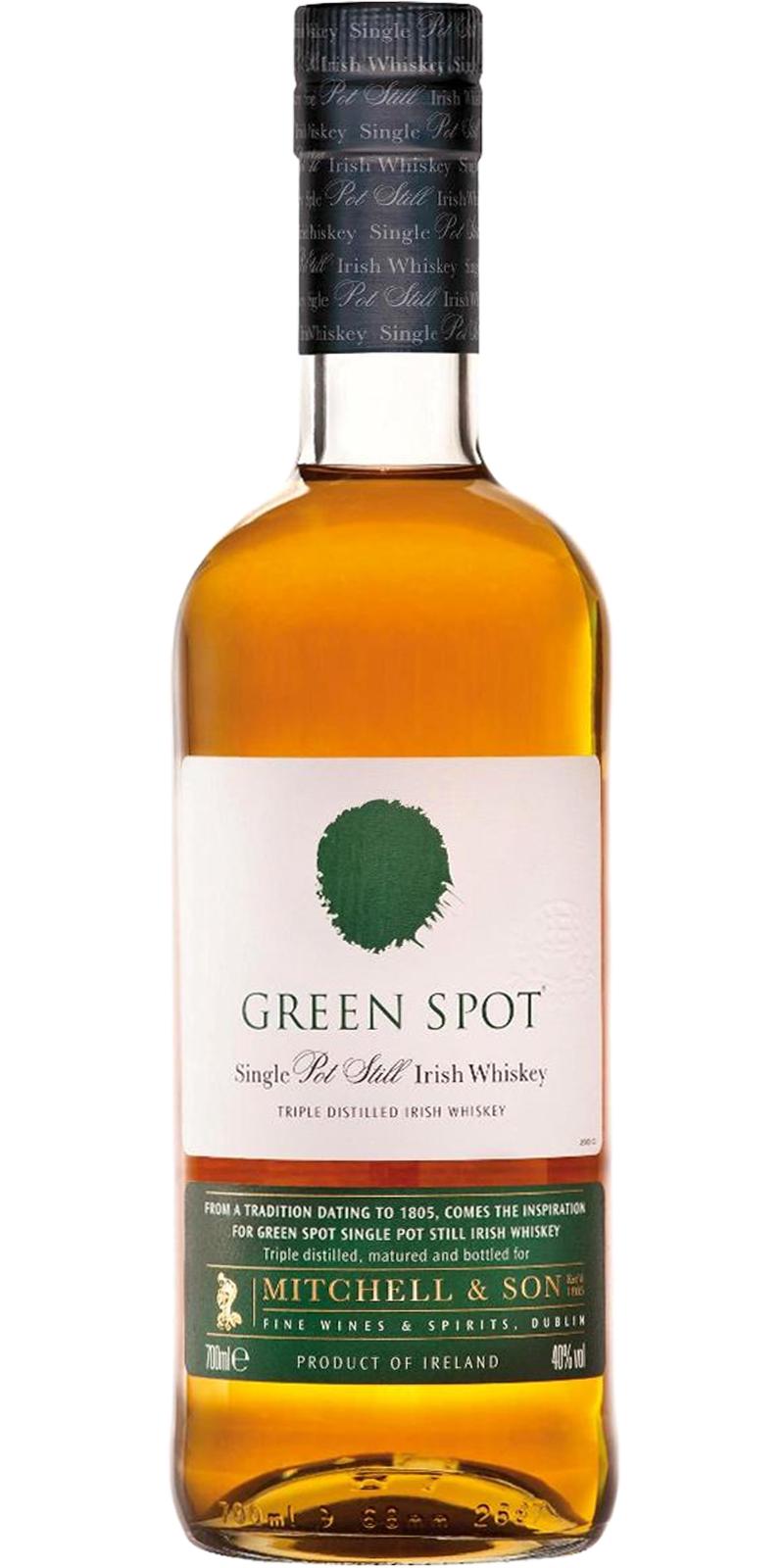 Green Spot Single Pot Still Irish Whisky American Bourbon & ex-Sherry 40% 700ml