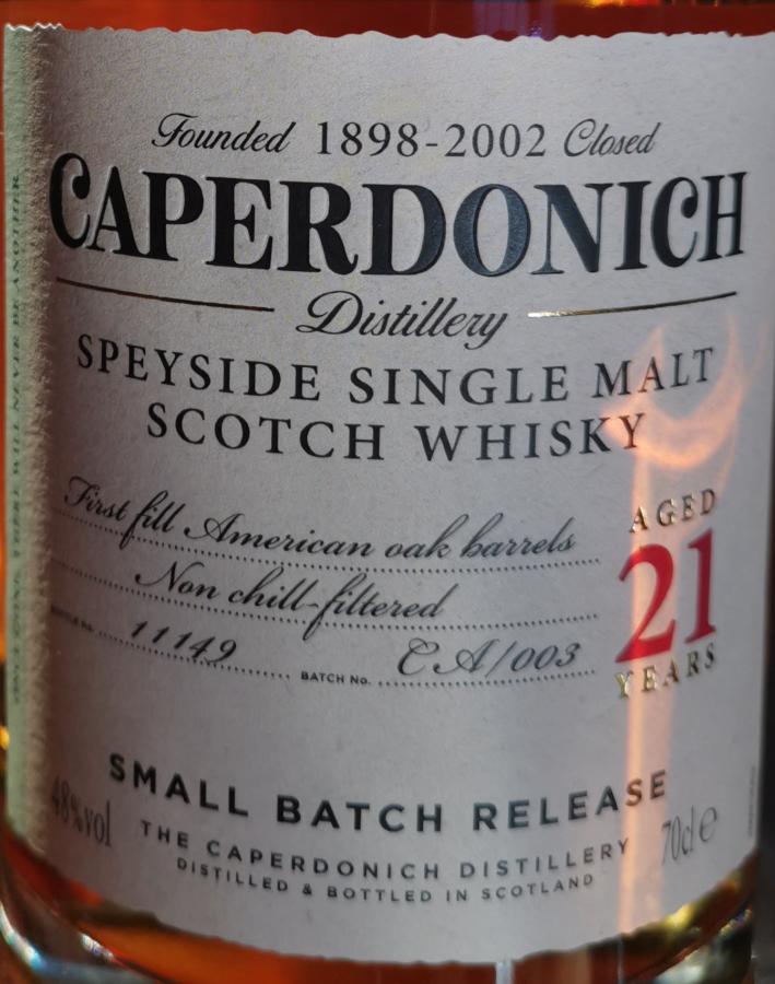 Caperdonich 21yo Batch CA/003 48% 700ml