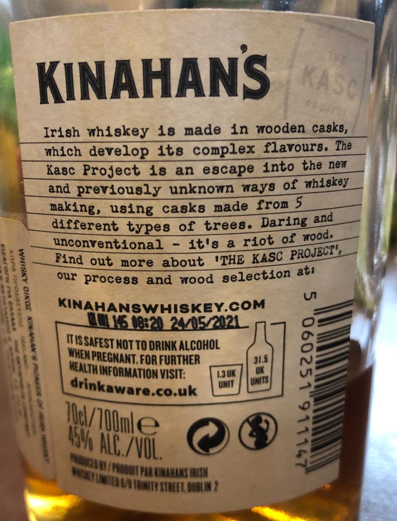 Kinahan\'s The Kasc - Ratings and Project reviews Whiskybase 