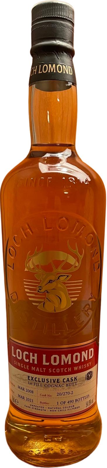 Loch Lomond 2008 Exclusive Cask 1st Fill Cognac Butt 20 270-2yo 's Cask Tokyo 54.8% 700ml