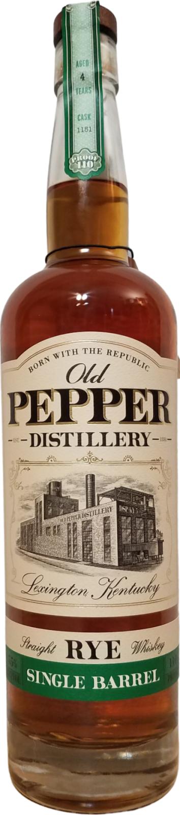 Old Pepper 4yo #1151 Shop Rite Wines & Spirits 55% 750ml