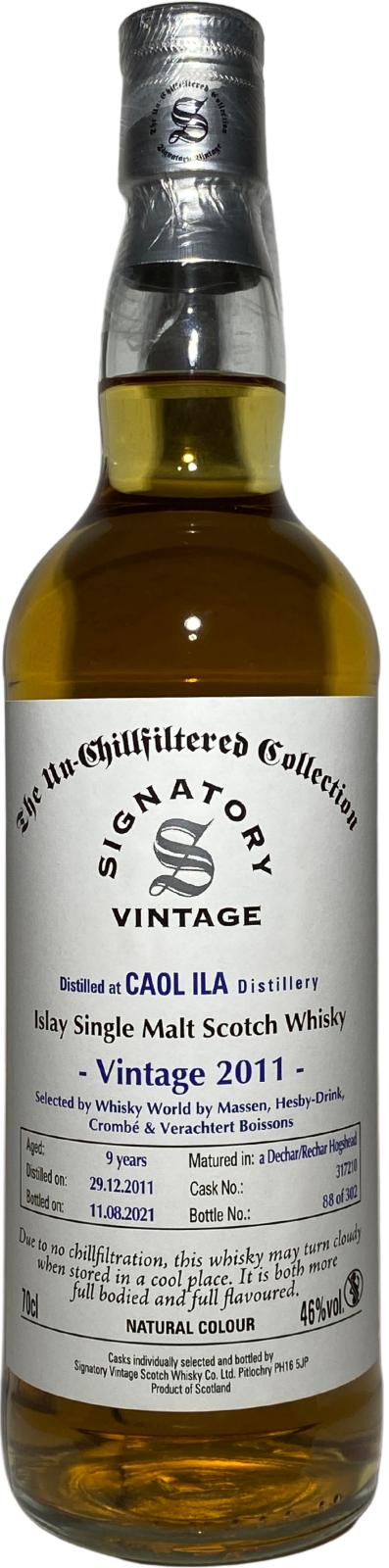 Caol Ila 2011 SV Dechar Rechar Hogshead Selected by Whisky World by Massen 46% 700ml