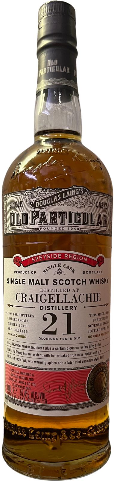 Craigellachie 1995 DL Old Particular Sherry Butt 57.4% 700ml