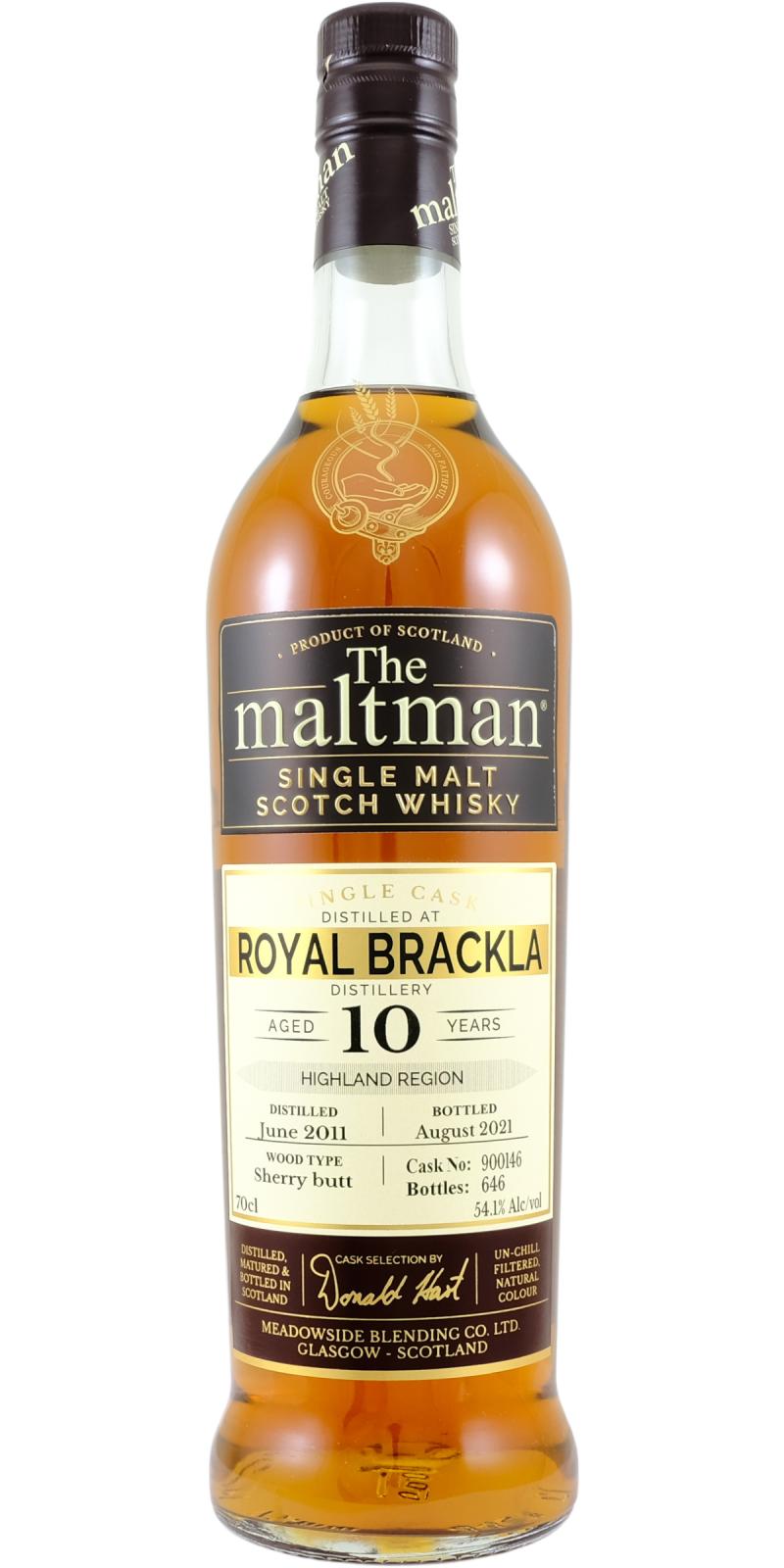 Royal Brackla 2011 MBl Sherry Butt 54.1% 700ml