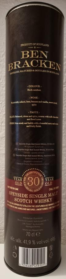 Ben Bracken 30-year-old and Ratings - Whiskybase reviews TSID 