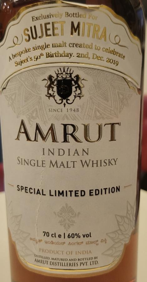 Amrut Special Limited Edition Sujeet Mitra's 50th Birthday Party 60% 700ml