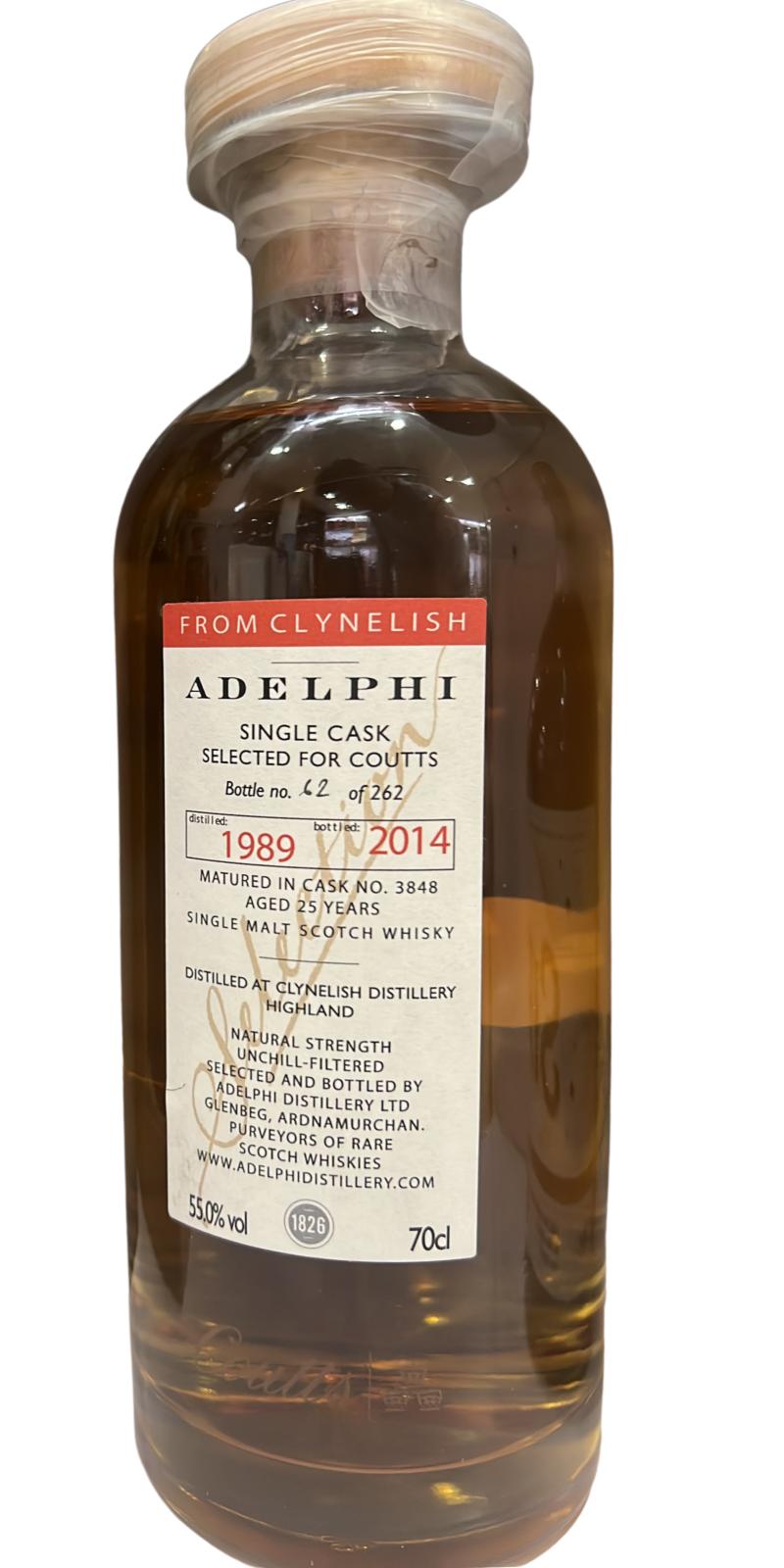 Clynelish 1989 AD Coutts 55% 700ml