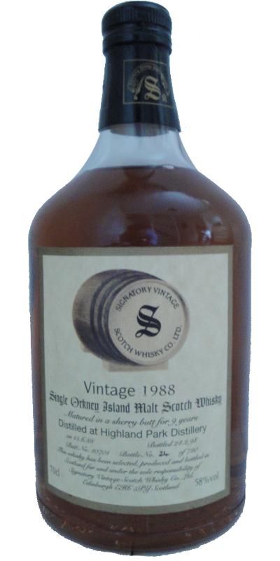 Highland Park 1988 SV Vintage Collection Dumpy Sherry Butt #10701 58% 700ml
