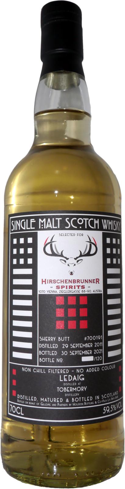 Ledaig 2011 G&P Sherry Butt Hirschenbrunner Spirits 59.5% 700ml