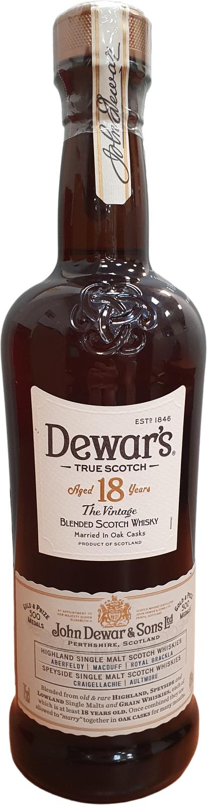 Dewar's 18-year-old - Value and price information - Whiskystats