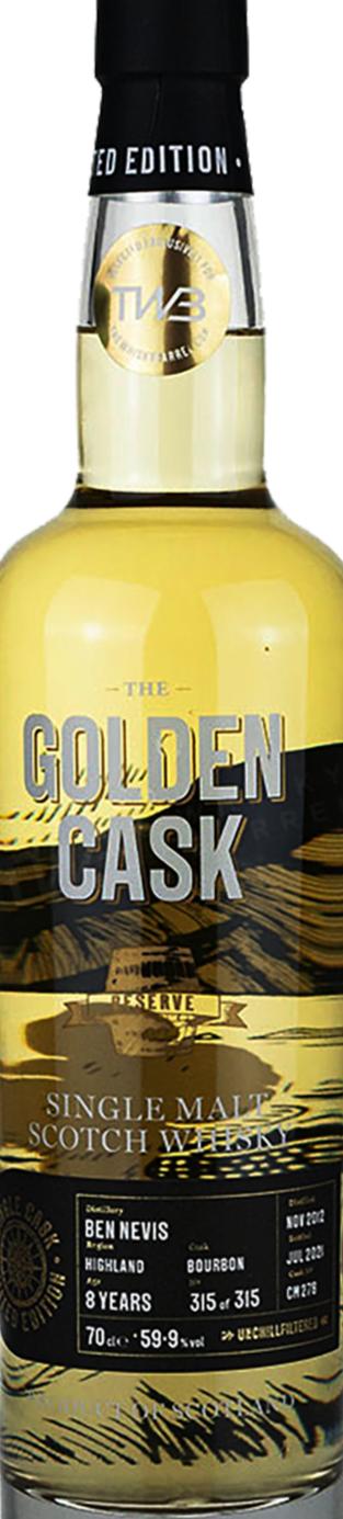 Ben Nevis 2012 McDI The Golden Cask Bourbon Barrel The Whisky Barrel 59.9% 700ml