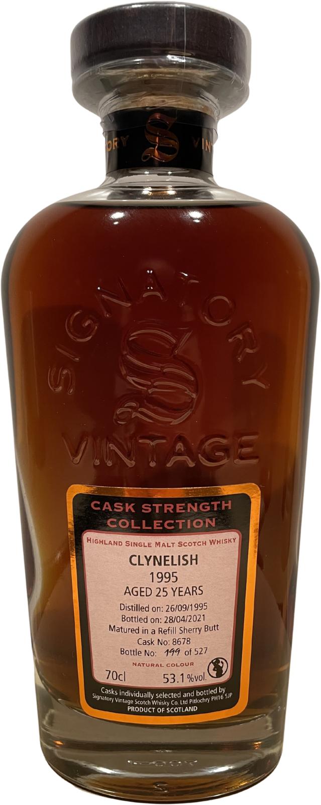 Clynelish 1995 SV Refill Sherry Butt 53.1% 700ml