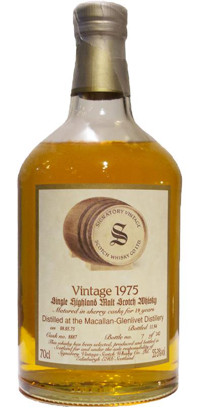 Macallan 1975 SV Vintage Collection Dumpy Sherry Cask #8887 55.3% 700ml