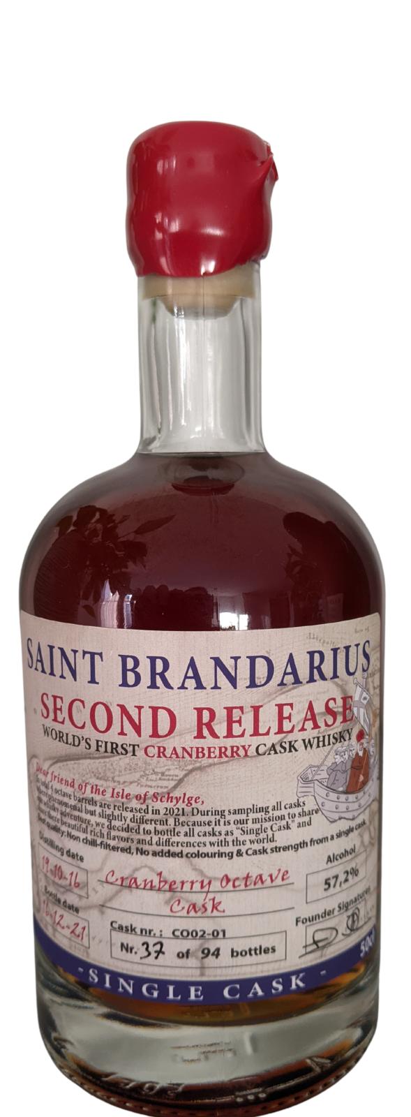 Saint Brandarius 2016 IoS Cranberry Octave Cask 57.2% 500ml