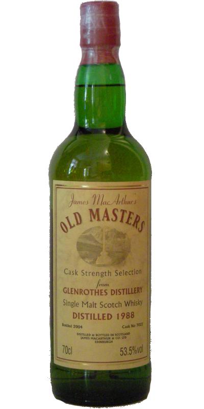 Glenrothes 1988 JM Old Masters Cask Strength Selection #7022 53.5% 700ml