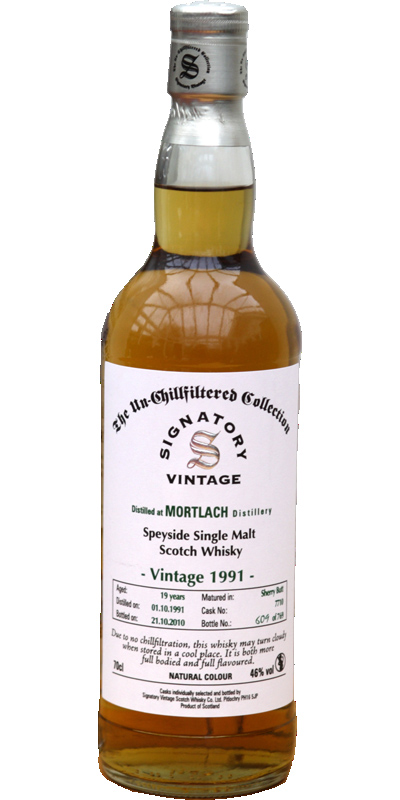 Mortlach 1991 SV The Un-Chillfiltered Collection Sherry Butt #7710 46% 700ml