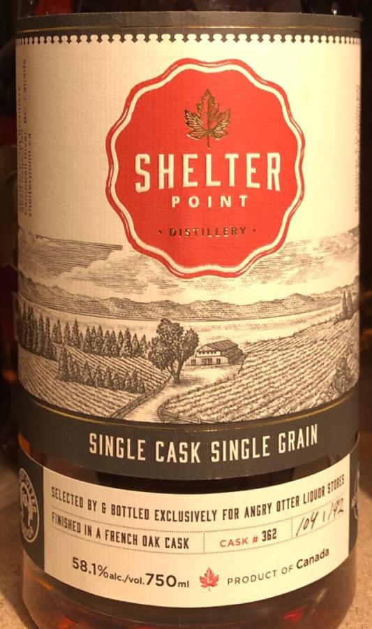 Shelter Point 6yo Angry Otter Liqour Stores 58.1% 700ml