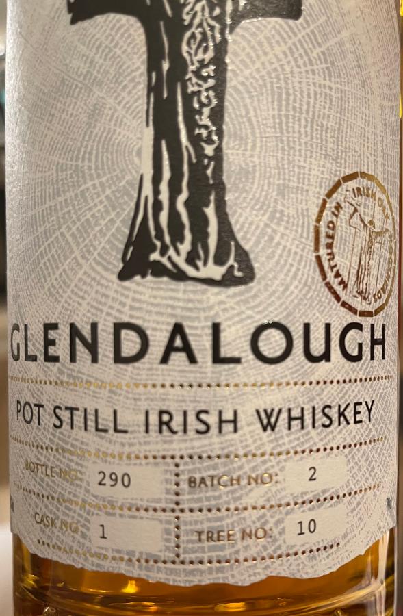 Glendalough Pot Still Irish Whisky Batch 2 Tree 10 Ex-Bourbon & Irish Oak Cask 43% 700ml