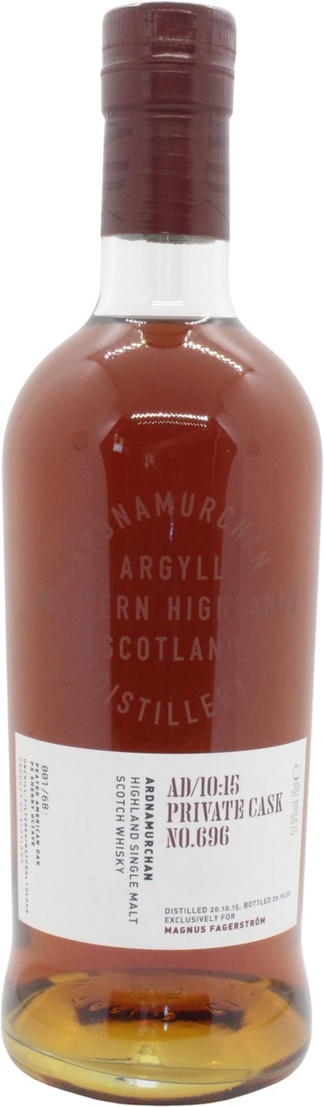 Ardnamurchan 2015 AD 10:15 Private Cask No.696 Magnus Fagerstrom 57.9% 700ml