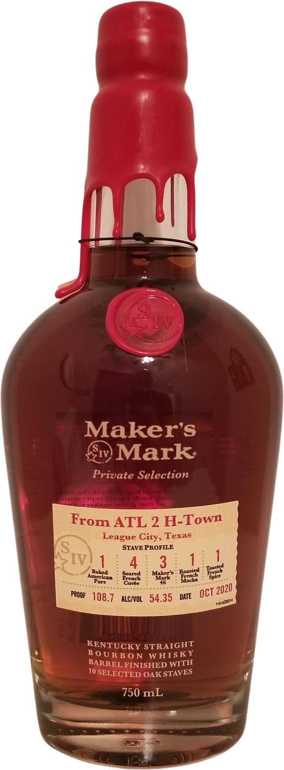 Maker's Mark Private Selection 10 selected oak staves Reserve Wine & Spirits League City Texas 54.35% 750ml
