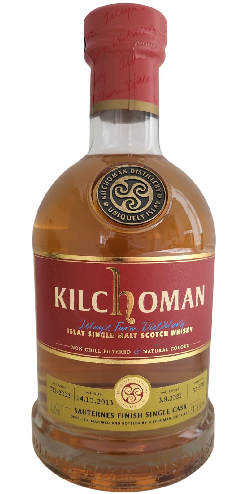 Kilchoman 2013 Bourbon + Sauternes finish Societe des Alcools du Quebec 54.2% 700ml