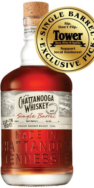 Chattanooga Whisky 2017 Riverfront Single Barrel Charred or Toasted & Charred Oak Barrel Tower Beer Wine & Spirits 59.9% 750ml