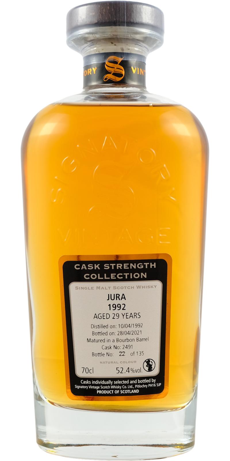Isle of Jura 1992 SV Bourbon barrel 52.4% 700ml