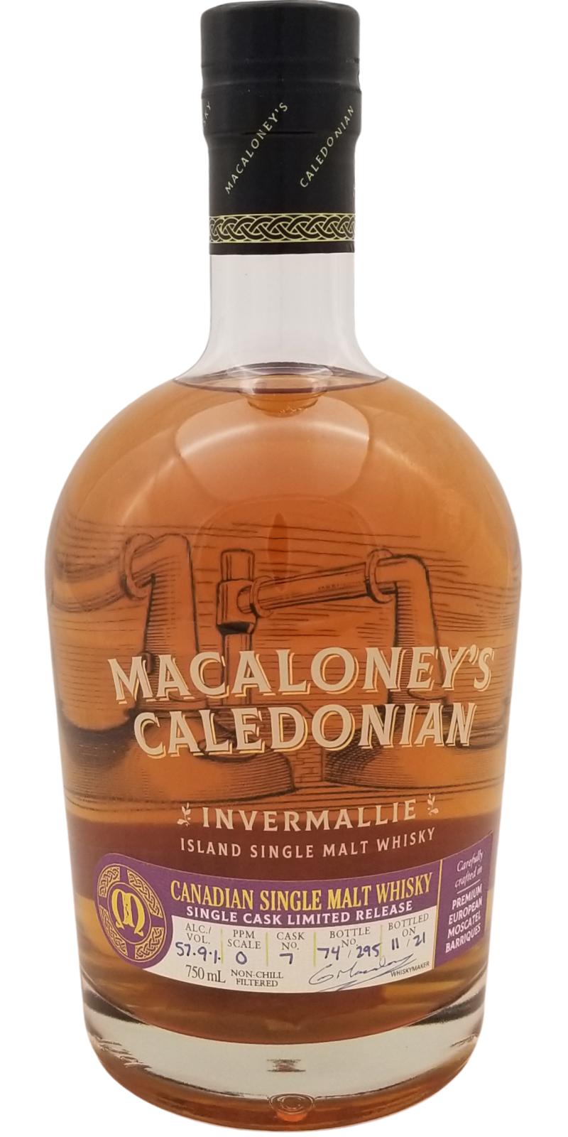 Macaloney's Invermallie Moscatel Barrique 57.9% 750ml