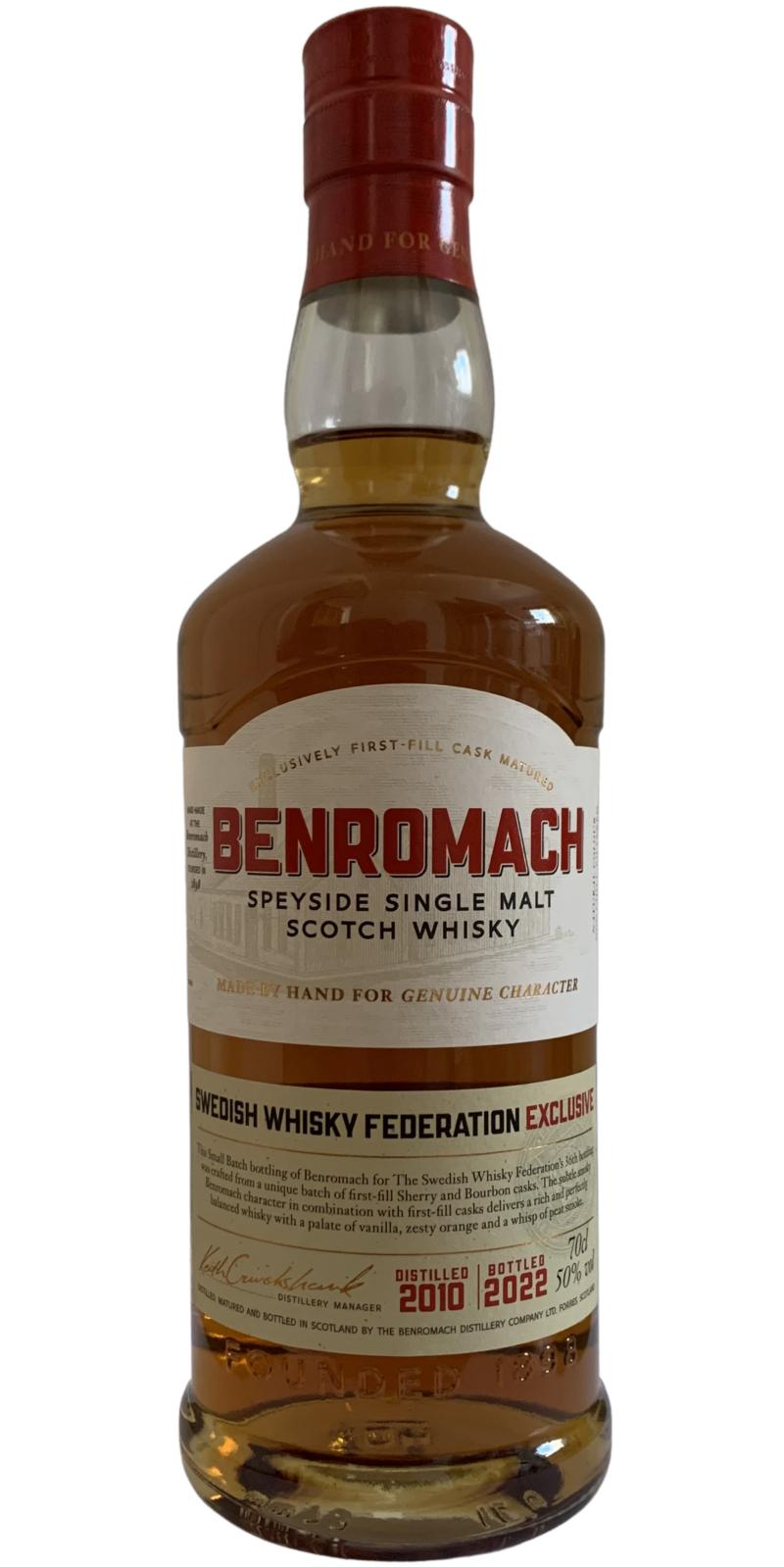 Benromach 2010 Swedish Whisky Federation 50% 700ml