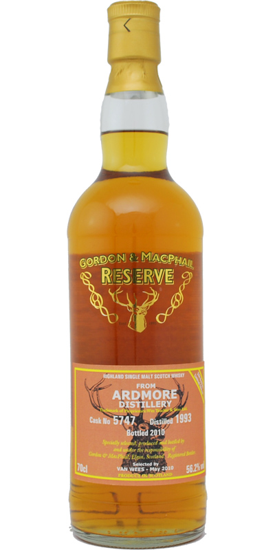 Ardmore 1993 GM Reserve 1st Fill Bourbon Barrel #5747 56.2% 700ml