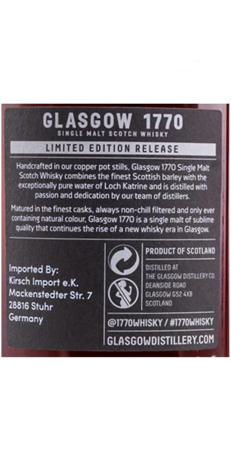 1770 2017 - Glasgow Single Malt