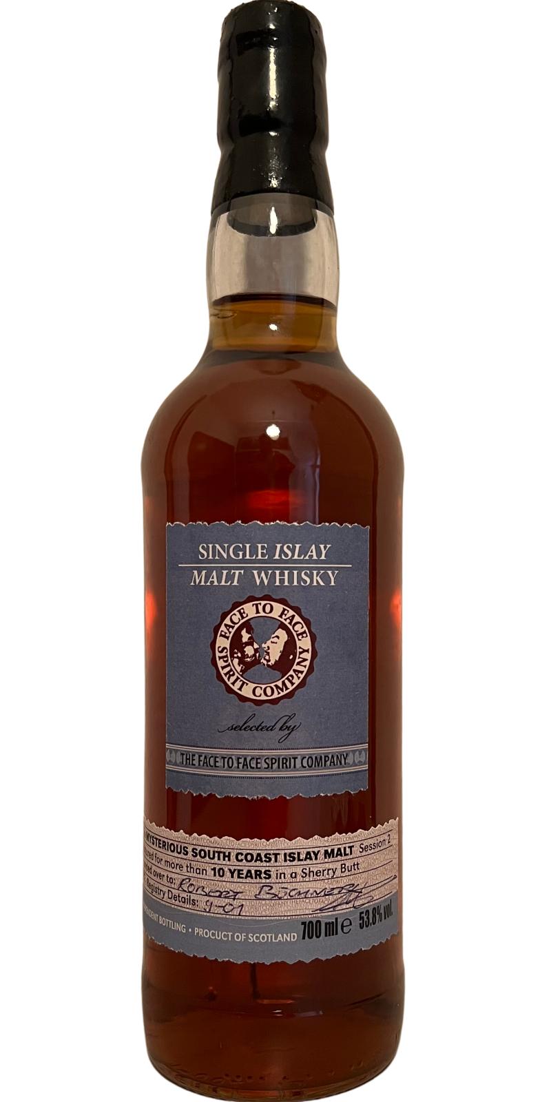 Single Malt Scotch Whisky The Mysterious South Coast Islay Malt FtF Sherry Butt 53.8% 700ml