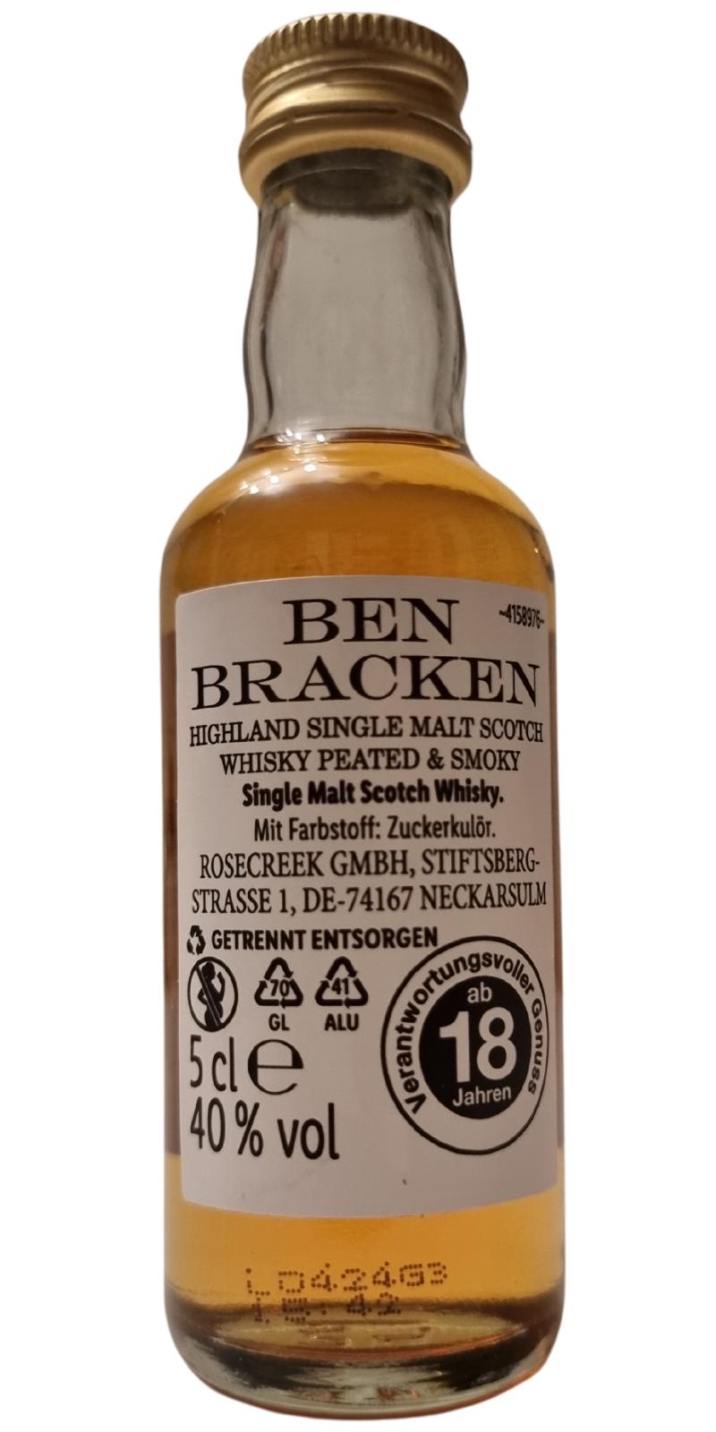 Ben Bracken Peated & Smoky Cd - Ratings and reviews - Whiskybase