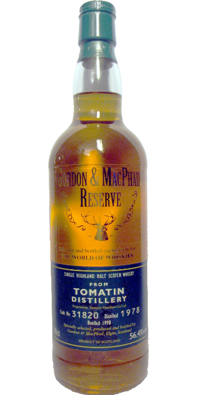 Tomatin 1978 GM Reserve for The World of Whiskies #31820 56.4% 700ml