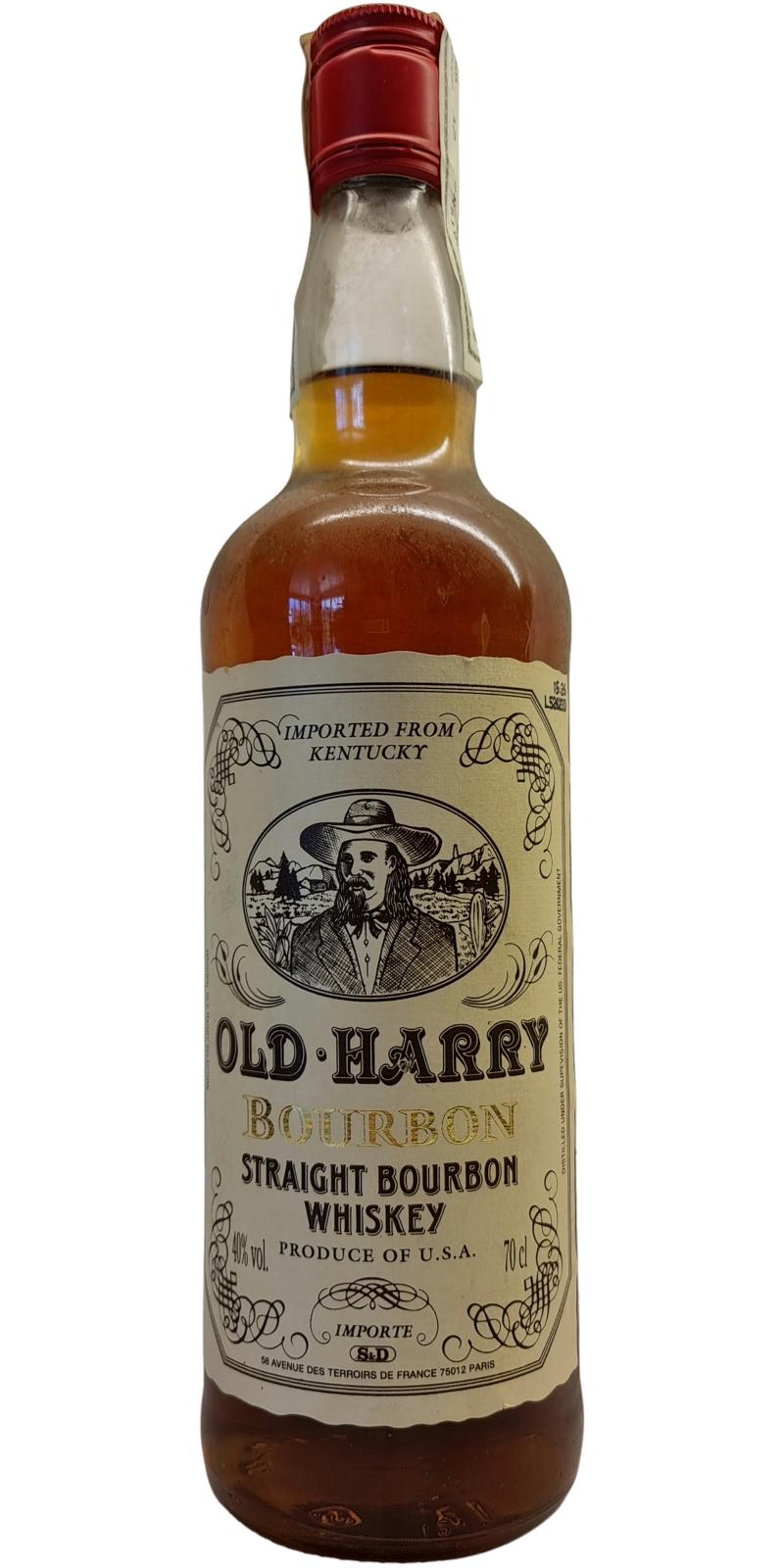 Old Harry Straight Bourbon Whisky S & D France 40% 700ml