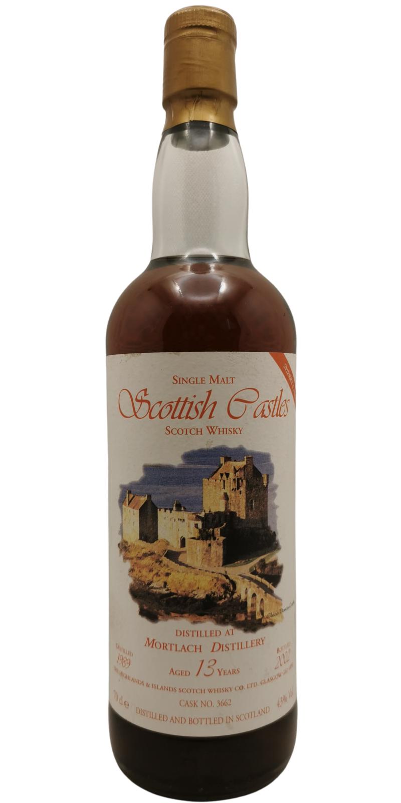 Mortlach 1989 JW Castle Collection Series 9 Sherry Cask 3662 43% 700ml