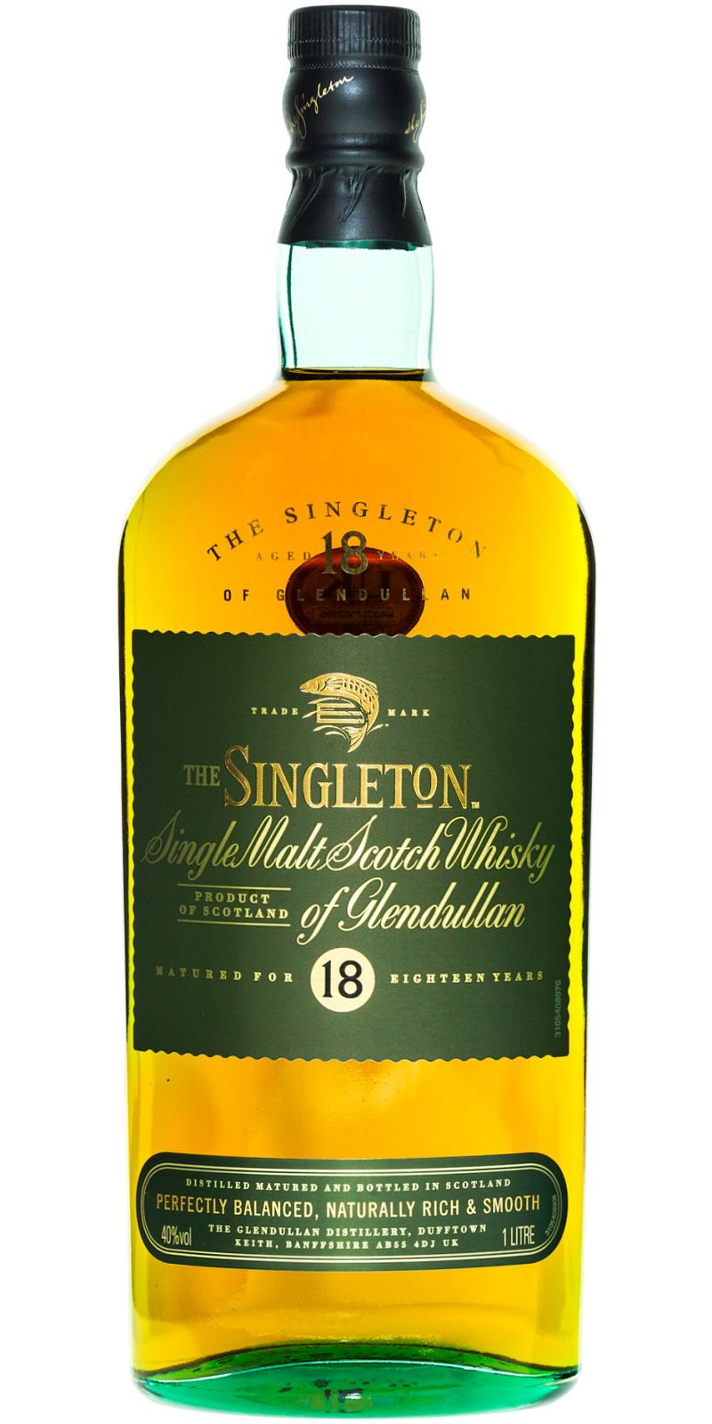The Singleton of Glendullan 18 Year Old Single Malt Scotch Whisky 1L
