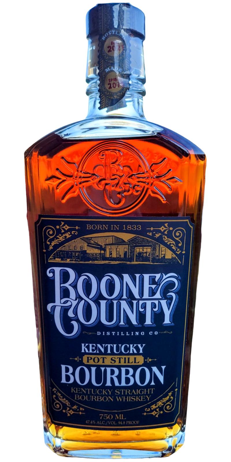 Boone County Kentucky Pot Still Bourbon New Charred Oak Barrels 47.4% 750ml