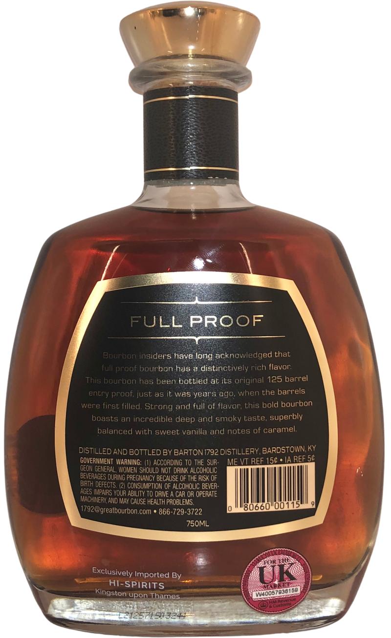 1792 Full Proof Ratings and reviews Whiskybase