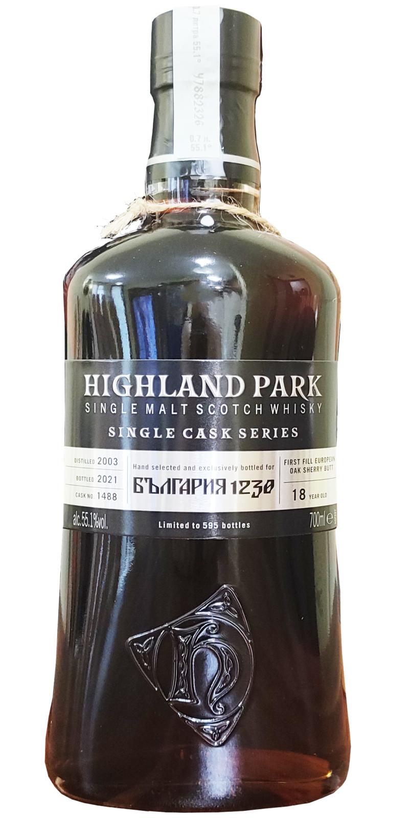 Highland Park 2003 B'lgariia 1230 55.1% 700ml