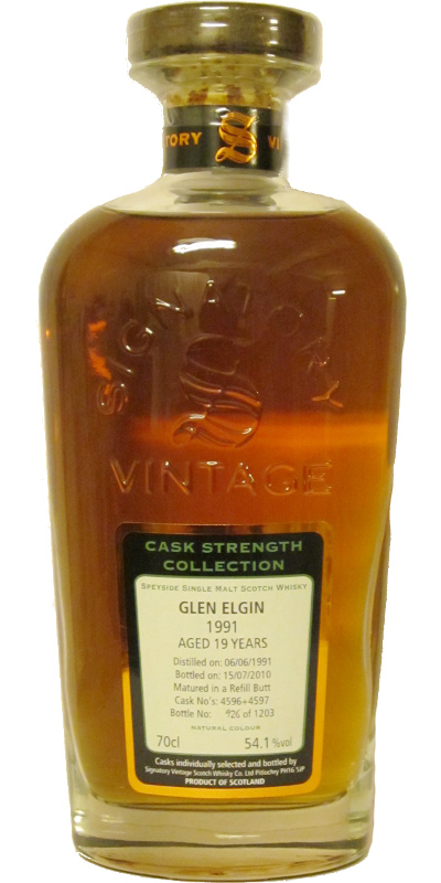Glen Elgin 1991 SV Cask Strength Collection Refill Butt 4596 + 4597 54.1% 700ml