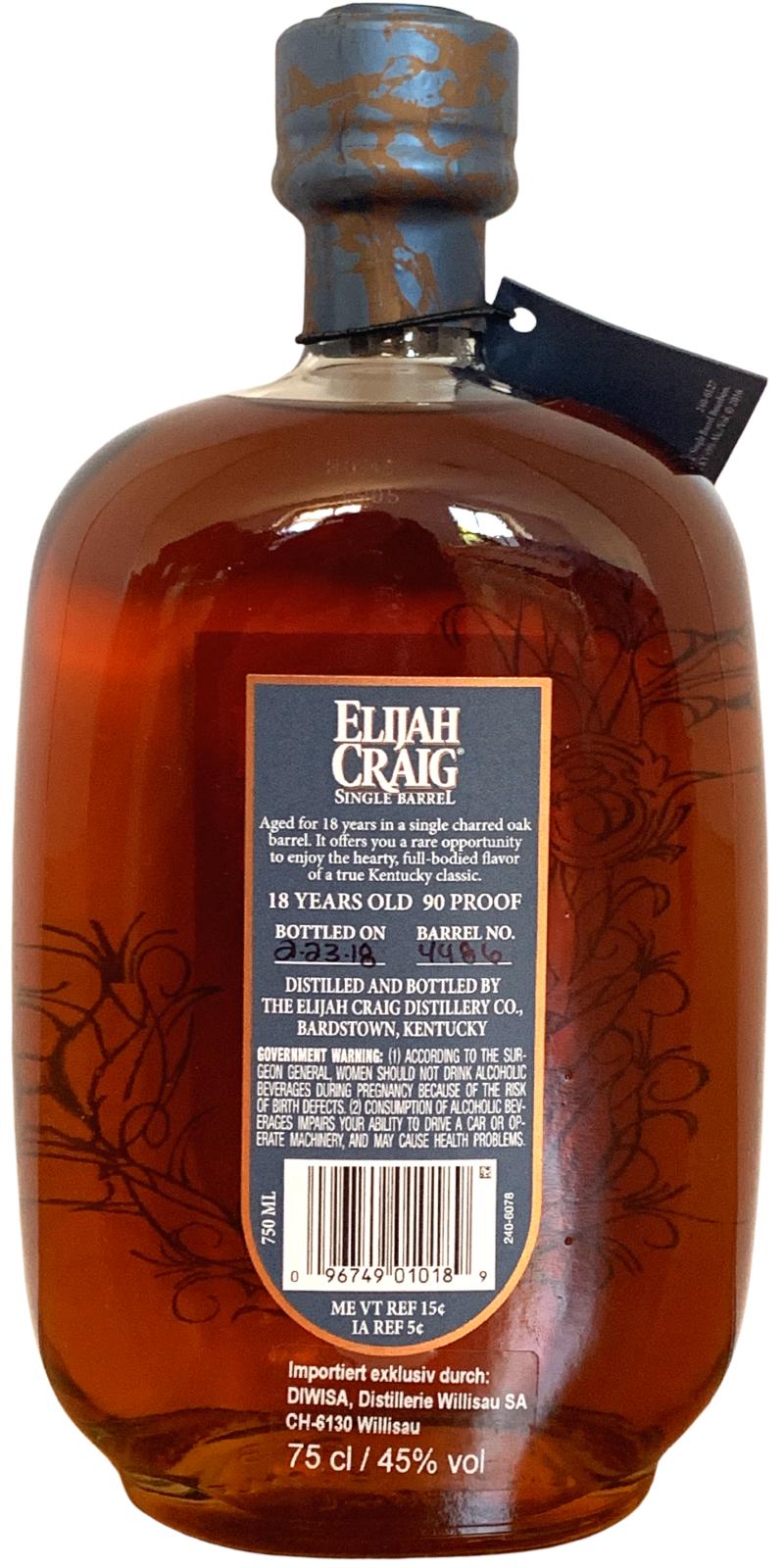 Elijah Craig 18yearold Ratings and reviews Whiskybase