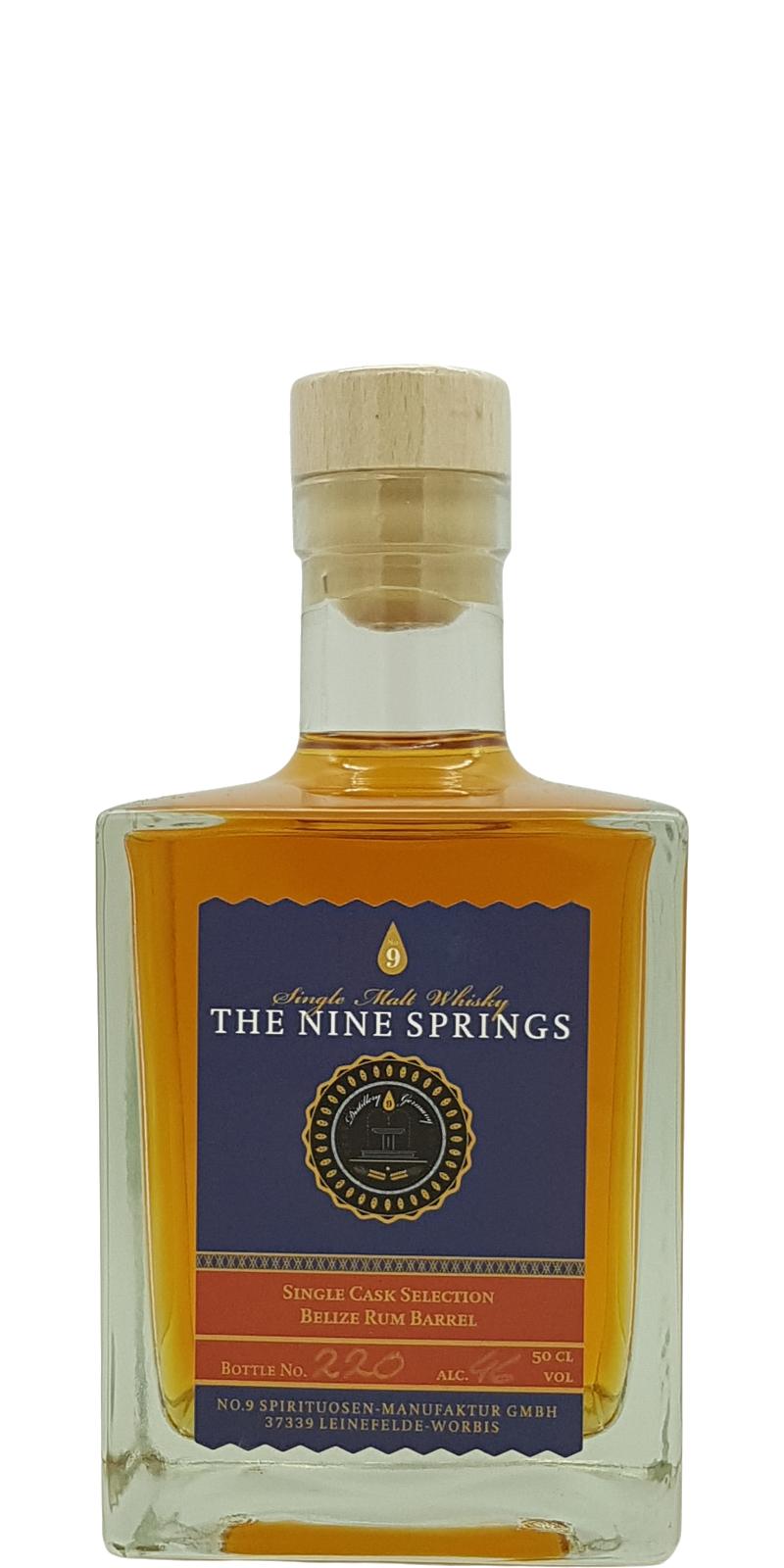 The Nine Springs Single Cask Selection Rum 46% 500ml