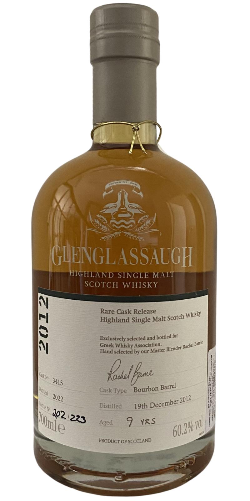 Glenglassaugh 2012 Bourbon Barrel Greek Whisky Association 60.2% 700ml